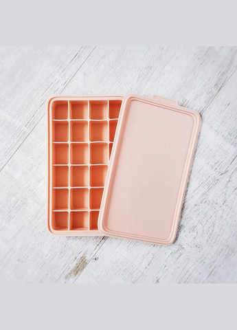 Форма для льда с крышкой 3.2 х 2.7 см Olin & Olin 24 кубиков бежевая Luxyart (318416231)