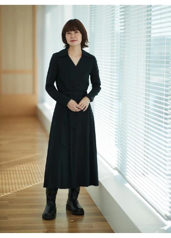 Чорна сукня wrap (463429) Uniqlo