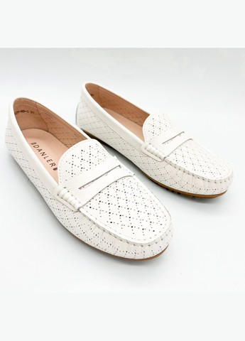 Белые мокасины (р) кожа 0-1-1-am-2020-99-3 Danler