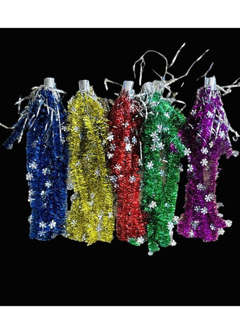 Новогодняя мишура Rain Fountain | Фонтан дождя 5 цветов, 60 см для украшения праздников No Brand (366197625)