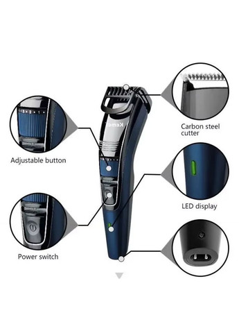 Машинка для стрижки KM-632 silver blue Kemei (322701285)