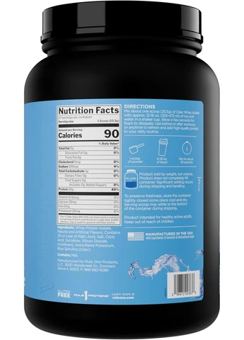 Протеїновий ізолят R1 Clear Isolate (Blue Raspberry) — 690 g Rule One (388822877)
