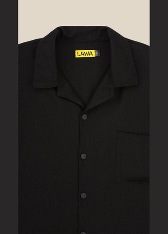 Черная кэжуал рубашка однотонная LAWA