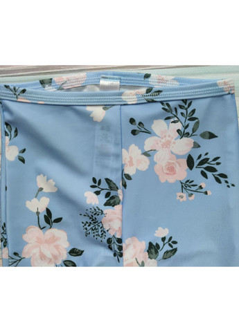 Дитячий костюм для купання у квіти для дівчинки 104-110 см Блакитний George (361149526)