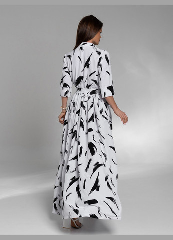 Белое повседневный платья ISSA PLUS с абстрактным узором