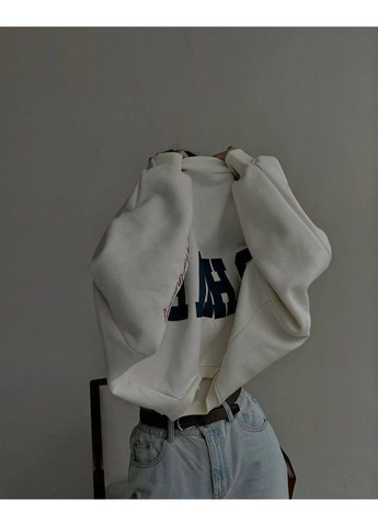 Молочный свитшот женский Україна надпись без декора (358650526)