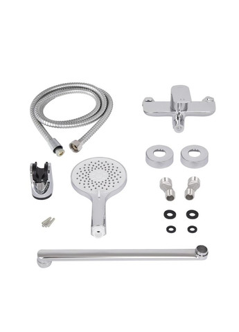 Змішувач для ванни Vlasta New, Chrome (k35) з довгим поворотним виливом та душовим гарнітуром Qtap (372989288)