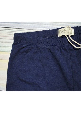 Детские укороченные лосины леггинсы для девочки 6-7 лет Темно-синий OVS (369141318)