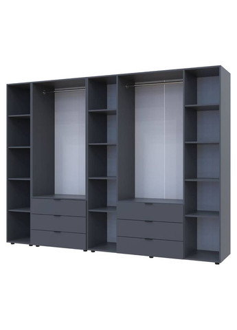 Комплект шкафов для одежды Гелар (3 шт.) 270,7х49,5х203,4 см Графит (DRS-011157) Doros (361998987)