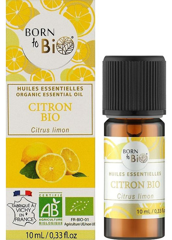 Органічна ефірна олія "Лимон" Aromatherapie 10ml (1267438-34922369) Born to Bio (369104275)