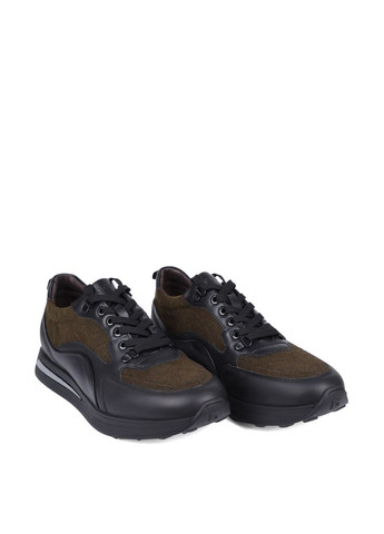 Чорні Осінні чоловічі кросівки mu342a-09-d01 чорний шкіра MIRATON