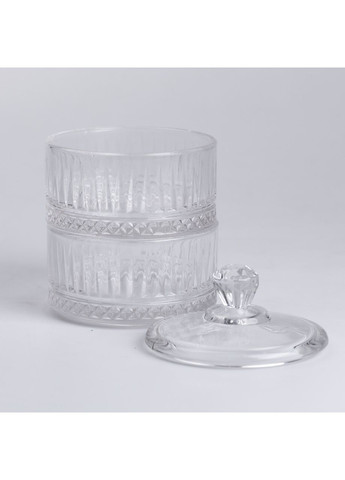 Цукерниця скляна дворівнева Ø 10 см кругла Yiwu (360456756)