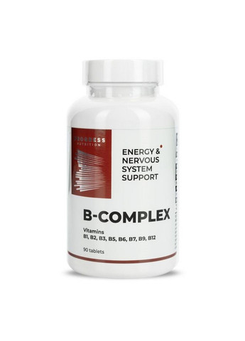Вітаміни та мінерали Vitamin B-Complex, 90 таблеток Progress Nutrition (293418348)
