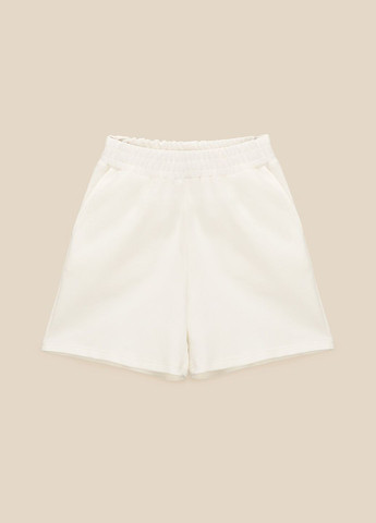 Шорты однотонные женские WBC02406 Молочный shop (2000990683441) LAWA Шорти трикотажні (329034211)