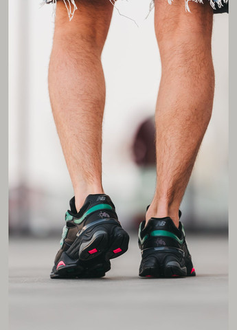 Черные демисезонные кроссовки мужские new balance 9060 black green| нью беланс 9060 черные зеленые No Brand