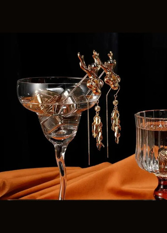 Зажимы для сосков в виде оленей Sevanda Stag Clamps, с подвесками, металлические, золотые CherryLove Lockink (293293813)