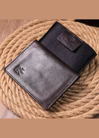 Обложка из глянцевой кожи на военный билет Тризуб ЗСУ 16748 Коричневая Grande Pelle (331913531)