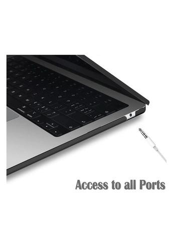 Чохол-накладка для MacBook Air 13,6" чорна M2 2022 A2681 / M3 2024 A3113 / M4 2025 A3240 Hardshell (369511575)