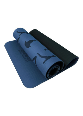 Килимок АСАНА для йоги з розміткою синій KOT6-3-В+BL () SNS (316141891)