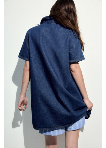 Синее платье джинсовое H&M однотонное