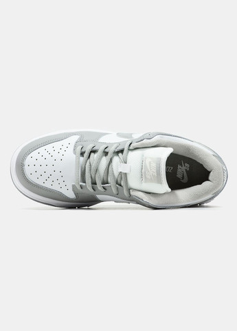 Кроссовки женские и мужские Nike SB Dunk Low grey white | Найк сб данк низкие серые белые No Brand серые демисезоны (315683604)