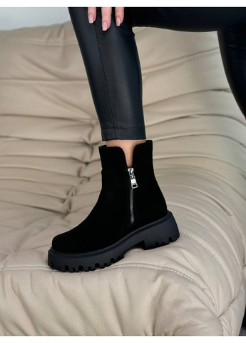 Зимние натуральные женские ботинки No Brand из натуральной замши