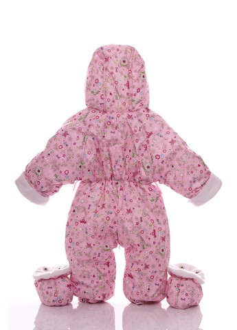 Комбинезон Трансформер для девочки на флисе с принцессой розовый 86 см (27963) BABYKROHA (297198018)