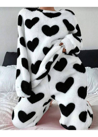 Біла зимня піжама жіноча кофта + брюки Гермес