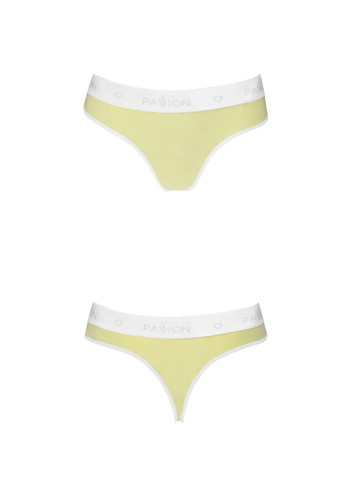Жовтий демісезонний спортивні трусики-стрінги ps007 panties yellow, size Passion