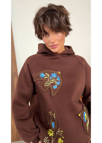 Женские худые с вышивкой на флисе "Птичка" No Brand (367254556)