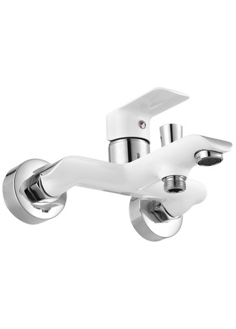 Смеситель для ванны и душа BLOOM WHITE CHROME настенный с изливом * Rea (353495538)