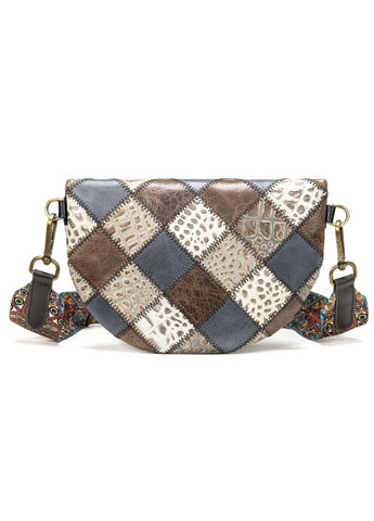 Кожаная женская поясная сумка Vintage с оригинальным дизайном разноцветная (sku_20342) No Brand (329853295)