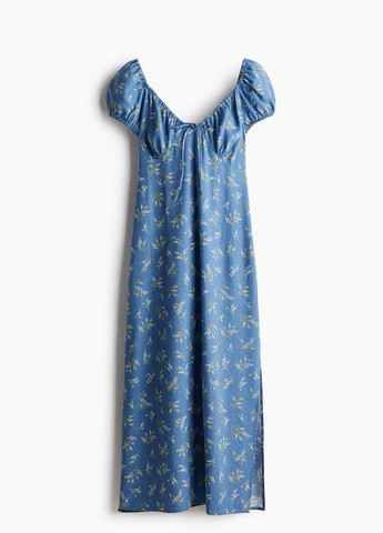 Синя кежуал сукня H&M з квітковим принтом