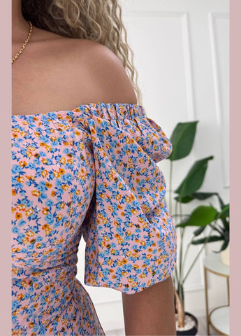 Лавандова повсякденний, кежуал жіноча сукня Style Point з квітковим принтом