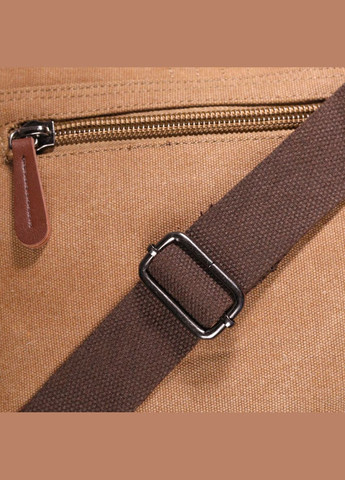 Сумка мужская через плечо с клапаном из текстиля 21249 Коричневая Vintage (302009141)