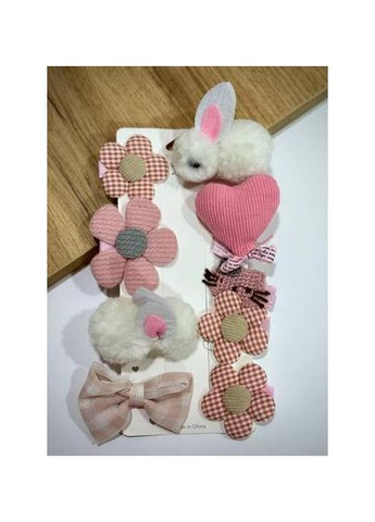 Милі дитячі плюшеві шпильки з кроликом і квітами No Brand (363042276)
