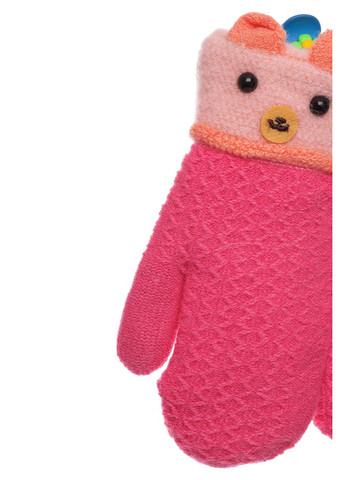 Рукавички для девочки вязка на травке с ушками розовые 3г+ (50567) BABYKROHA (297200746)