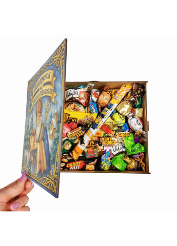 Подарунок №50 “Книга велика Св. Миколай” 895г (21х24х7,5) Унікальна цукерка (372656189)