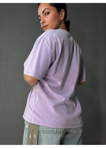 Футболка жіноча A-N 27039 варена тай-дай оверсайз бавовна з написом No Brand - (333559260)