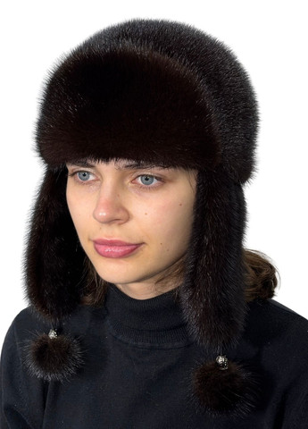 Женская меховая норковая шапка ушанка Меховой Стиль Ушанка (365250541)