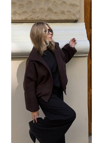 Женский бомбер из кашемира на подкладке. DK/DL Мода без кордонів на молнии (361832264)