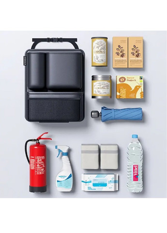 Комплект набор органайзеров на спинку сиденья в багажник машины автомобиля 3 штуки искусственная кожа (480288-Prob) Черный Unbranded (333141108)