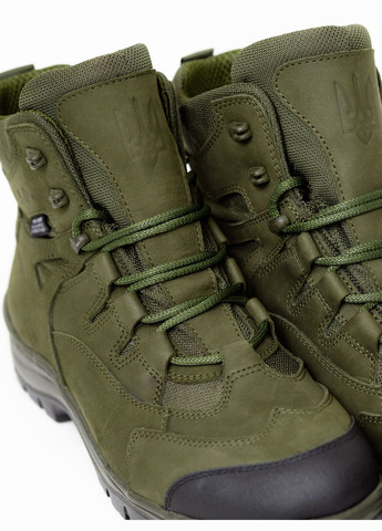Шкіряні Демісезонні Чоловічі Берці Тактичні. 39-46р Олива. Зносостійка підошва! 45DM-1006 No Brand (301147976)