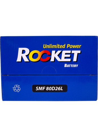 Автомобильный аккумулятор Japan 6СТ-70Ah АзЕ 600A (CCA) SMF 80D26L Rocket (349807859)