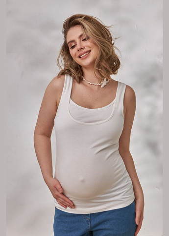 Молочная легкая майка для беременных и кормящих с секретом кормления Юла мама — 294720241