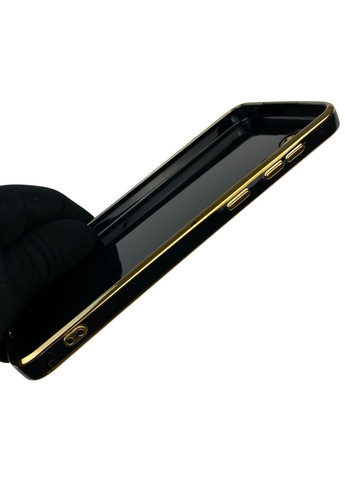 Чехол для Galaxy A03 core SM-A032F с кольцом MagSafe с золотой окантовкой на самсунг а03 кор черный gs1 Samsung (366235916)