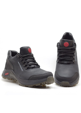 Черные зимние кроссики мужские зимние из натуральной черной кожи до -10 градусов. No Brand 3053