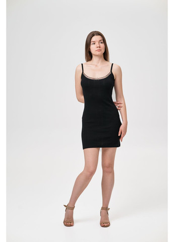 Комбинация c кружевом IVVI Черная No Brand (358935954)