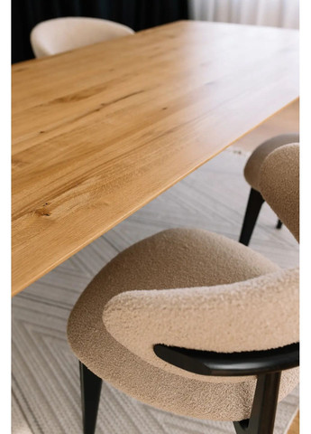 Стілець обідній Roses Натуральний каркас Чорний / Бежева тканина Букле 05 Pavlyk (372842764)