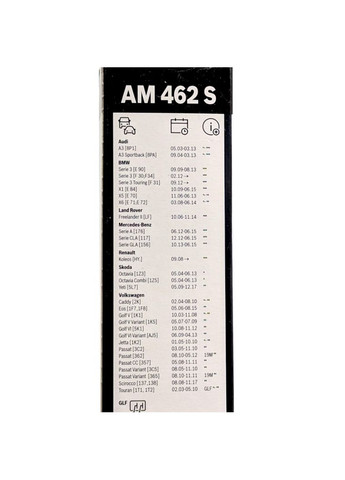 Щетки стеклоочистителя Aerotwin AM462S бескаркасные 600/475мм (2 шт) передние со спойлером Bosch Caddy (360875061)
